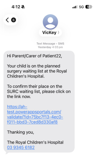 Have you received a text message from VicKey Have you received a text message from VicKey